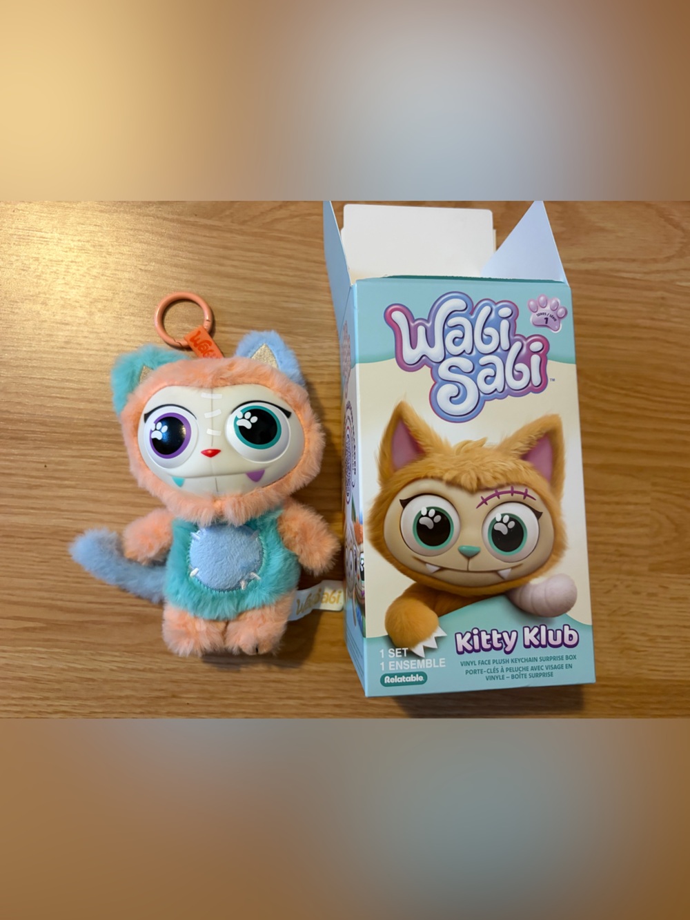 Wabi Sabi Kitty Klub “Patches” Plush Keychain1